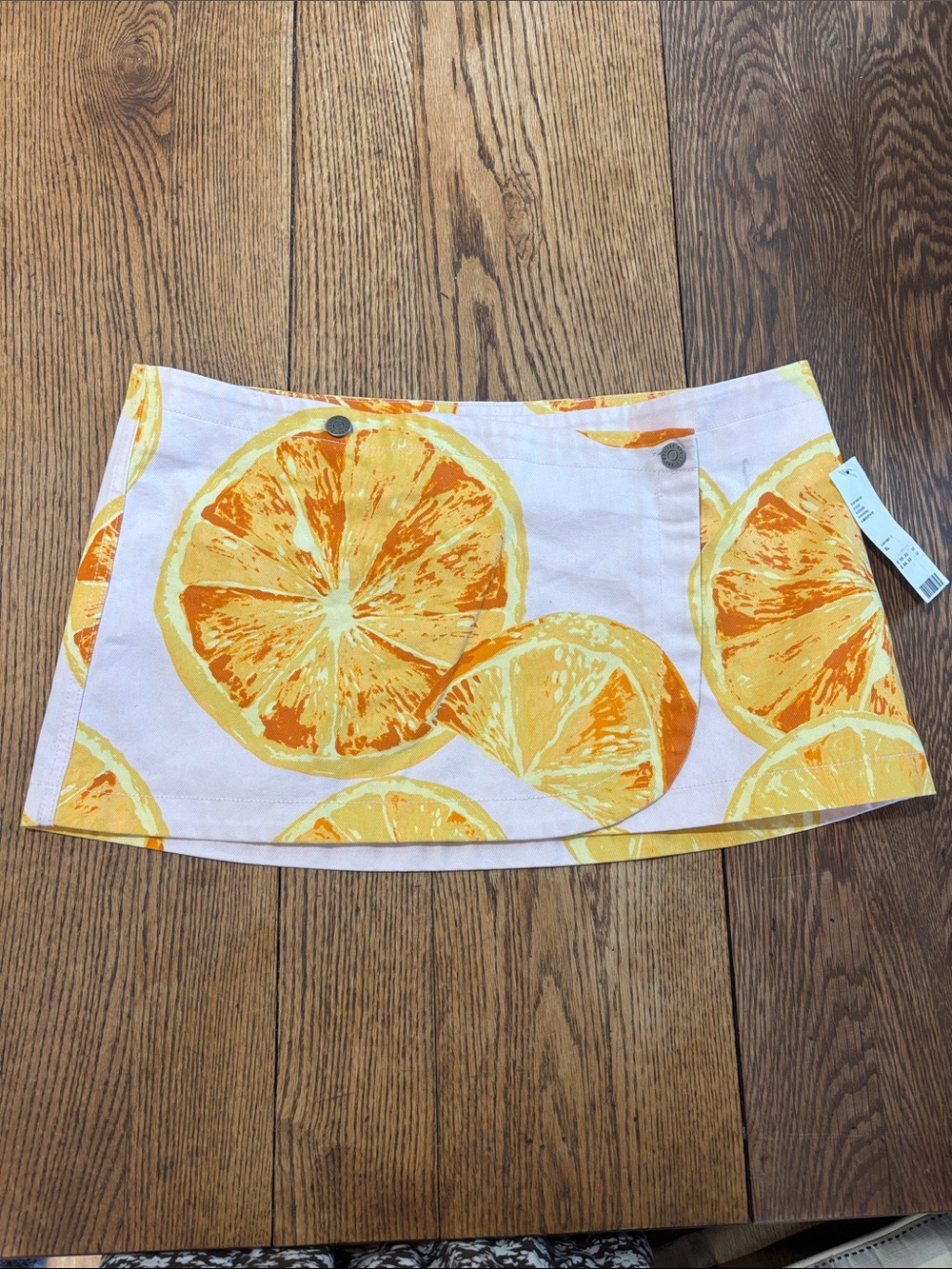 NWT BDG by Urban Outfitters Citrus Print Denim Mini Skirt - Yellow